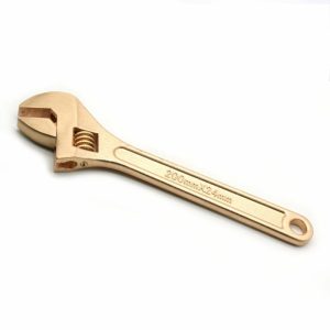 Adjustable Wrench | TEMO Non-Sparking Beryllium Bronze Adjustable Wrench 30mm Wide, Length 250mm Adjustable Wrench Adjustable Wrench