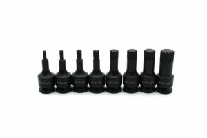 Bit Socket | TEMO 8 pc Spline Socket Bit Set M4-M16 2" 50mm Long Impact Socket Bit 3/8" Drive Auto Tools Bit Socket