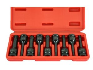 Bit Socket | TEMO 9 PC Ribe 6 point 3" Black Impact Bit Socket Set Auto Repair Tool Auto Tools Bit Socket