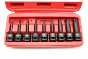 Bit Socket | TEMO 9p Torx Plus IP 3"L 6 point Black Impact Bit Socket Set 1/2" Square Drive Auto Tools Bit Socket