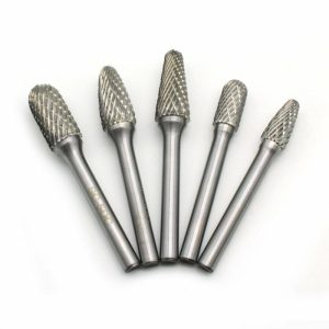 Carbide Burrs | TEMO 5 pcs Set Double Cut CARBIDE BURR FILE TOOL 1/2" 3/8" Head, 1/4 D 2"L Shank Carbide Burrs Carbide Burrs