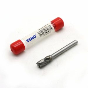 Carbide Burrs | TEMO SB-3 NF Aluminum Cut CARBIDE BURR FILE 3/8" Cylind End, 1/4" D 2" L Shank Carbide Burrs Carbide Burrs