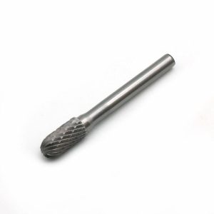 Carbide Burrs | TEMO SC-3 Double Cut CARBIDE BURR FILE 3/8" Cylinder Ball Head, 1/4"D 2"L Shank Carbide Burrs Carbide Burrs