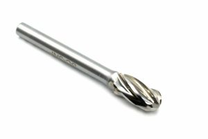 Carbide Burrs | TEMO SC-3 NF Aluminum Cut Carbide Burr FILE 3/8" Cylinder Ball, 1/4"Dx 2"L Shank Carbide Burrs Carbide Burrs