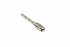 Carbide Burrs | TEMO SC-5 Double Cut CARBIDE BURR File, 1/2" Cylinder Ball, 1/4" D 2" L Shank Carbide Burrs Carbide Burrs