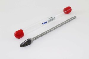 Carbide Burrs | TEMO SF-5L6 Double Cut CARBIDE BURR FILE, 1/2" Round Tree, 1/4" D 6" L Shank Carbide Burrs Carbide Burrs