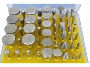 Diamond Burr | TEMO 50pcs Diamond coated grinder head lapidary glass burr fit Rotary Tools Diamond Burr Diamond Burr