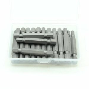 Hex | TEMO 25 pc 2" H-5 Hex 5mm Screwdriver Insert Bits Hex Shank with Security Slot Hex Hex