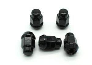 Lugnuts | TMAX 20 pc Black Chrome 12mm (15/32 Inch) x 1.25mm (3/64 Inch) Bulge Acorn Lug Nut Wheel Lock Screw Auto Tools Lugnuts