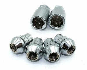 Lugnuts | TMAX Anti Theft Wheel Lock Lugnut Key Set 12mm (15/32 Inch) x 1.50mm (1/16 Inch) Thread Size (Pack of 4 + 2 Keys) Auto Tools Lugnuts