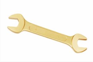 Open Wrench | TEMO Non-Sparking Beryllium Bronze Open End Wrench Double Size of 10mm, 12mm Non-Sparking Open Wrench