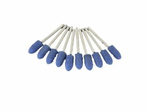 Polishing | TMAX 10 pc 8 mm (5/16 Inch) Bullet Blue Mounted Stone Point Grinding Abrasive Set 1/8 Inch Shank for Dremel and Other Rotary Tools Polishing Polishing