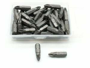 Pozi | TMAX 50 pc Pozi PZ2 Impact Ready 1 Inch Length Screwdriver Insert Bit Hex Shank with Quick Release Slot Pozi Pozi