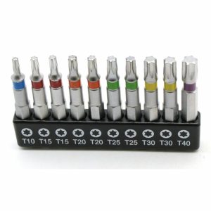 Screwdrivers Sets & Adapter | TEMO 10 pc Color Coded T10-T40 Torx Impact Ready 2" L Screwdriver Insert Bit Set Screwdrivers Screwdrivers Sets & Adapter