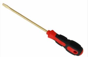 Screwdrivers | TEMO Non-Sparking Beryllium Bronze Flat Screwdriver 10mm Flat Head, Length 300mm Non-Sparking Screwdrivers