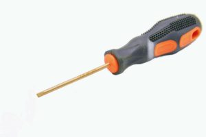 Screwdrivers | TMAX Non Sparking 1/8 Inch Flat Screwdriver, 2-3/8 Inch Working Length, Beryllium Bronze Copper Non Spark Non-Sparking Screwdrivers