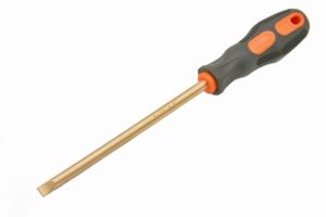 Screwdrivers | TMAX Non Sparking Beryllium Bronze Flat Screwdriver 5/16 Inch flat head, length 6 Inch Non-Sparking Screwdrivers