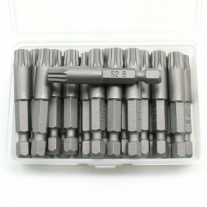 Spline | TEMO 25pc M8 Spline 2-Inch (50mm) Screwdriver Insert Bits Screwdrivers Spline