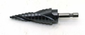 Step Drills | TEMO Black AITiN Coated M35 Cobalt Smooth Step Drill Spiral Flute, 12 Size from 3/16 Inch to 7/8 Inch, 1/4 Inch Hex Shank Cutting Tools Step Drills