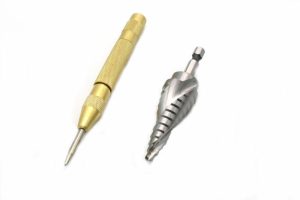 Step Drills | TEMO M35 Cobalt Spiral Flute Step Drill Bit Set 12 size w Automatic Center Punch Cutting Tools Step Drills