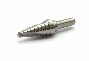 Step Drills | TEMO M35 Cobalt Spiral Flute Type Step Drill 9 size 1/4 to 3/4 in, 3/8 in shank Cutting Tools Step Drills