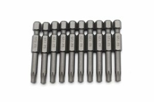 Torx | TEMO 10 Piece T25 Round Shaft 2 inch Length Screwdriver Insert Bits Hex Shank Screwdrivers Torx