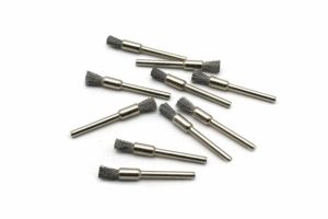 Wire Brush | TEMO 10 pc Carbon Steel 1/4" Pen Wire Brushes #443 with 1/8" Shank Rotary Tool Rotary Tools Wire Brush