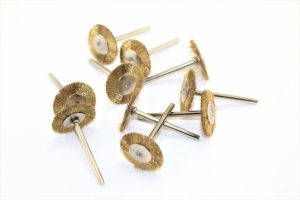 Wire Brush | TEMO 10p Brass Rotary FLAT Wire Brush Wheel Set #535 Compatible for Dremel Tools Rotary Tools Wire Brush